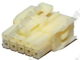 MOLEX Nano-Fit™ 105308-2210 корпус двухрядной розетки на кабель; шаг 2,50мм; P 2,50мм; 10-конт.