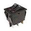 RL2-421/N-D(RE)-12-BK/BK-P2 переключатель клавишный двойной; ON-OFF; 6P; DPST; 16A 250VAC; черный; черный; маркировка I / II; с круглым светодиодом
