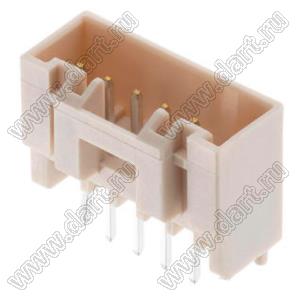 MOLEX MicroTPA™ 55755-1019 вилка на плату вертикальная с изогнутыми выводами, цвет натуральный; шаг 2,00мм; 10-конт.