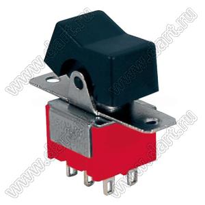 RLS-212-A1 переключатель клавишный; ON-(ON); DPDT; 6P