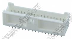 MOLEX MicroClasp™ 559173430 вилка двухрядная прямая без направляющих на плату, цвет натуральный; 34-конт.