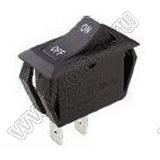 RL1-511-C-8-BK/BK-P1-S переключатель клавишный; ON-OFF; 2P; SPST; 16A 250VAC; черный; черный; маркировка ON OFF