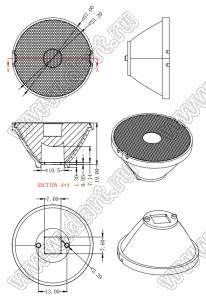 ILENS29-S35-B12-H-78M2-7070-2PIN линза для светодиода; D37,0*20,3мм; 12°; PMMA