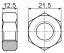 PN-14 гайка; M14; поликарбонат