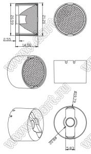 ILENS28-S20-30-H-07M2 линза для светодиода; D21,2*14,5мм; 30°; PMMA