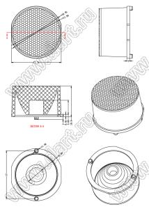 ILENS1-S19-60-NH линза для светодиода; D18,55*11,90мм; 60°; PMMA