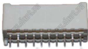 B10B-PLISK-1 вилка для поверхностного (SMD) монтажа вертикальная; шаг 2,00мм; 10-конт.; стеклонаполненный нейлон-66/луженый медный сплав; цвет натуральный