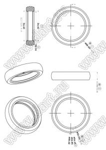 ILENS23-S68-360-NH линза для светодиода; D68,2*14,0мм; 3*360°; PC