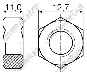 PN-12N гайка; M12; нейлон-66