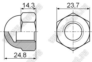 BLCNP-16N гайка колпачковая; M16; нейлон-66