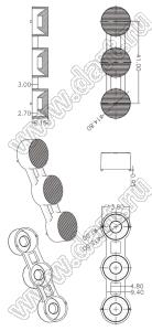 ILENS30-S15-65-3H1-NH линза для светодиода; D14,8*55,8мм; 65°; PMMA