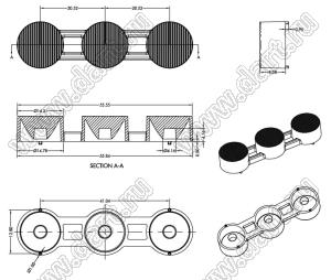 ILENS2-S15-1065-3H1-NH линза для светодиода; D55,84*9,03мм; 10*65°; PMMA