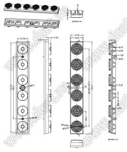 ILENS26-S14-1820-H-96M1 линза для светодиода; 112,00*17,00*8,85мм; 18*20°; PMMA