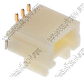 MOLEX Pico-Clasp™ 5019400303 вилка SMD однорядная вертикальная на плату, цвет натуральный; шаг 1,0мм; 3-конт.