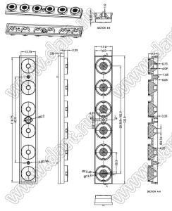 ILENS26-S14-12-H-96M1 линза для светодиода; 112,00*17,00*8,85мм; 12°; PMMA