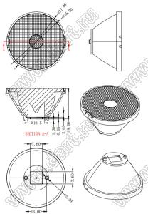 ILENS29-S35-B1030-H-78M2-7070-2PIN линза для светодиода; D37*19мм; 10*30°; PMMA