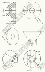 ILENS35-S35-03-NH линза для светодиода; D35,0*20,5мм; 3°; PMMA