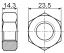 PN-16 гайка; M16; поликарбонат