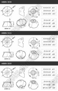 ILENS888-S23-M60-H линза для светодиода; D23,9*12,5мм; 60°; PMMA