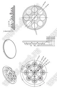 ILENS62-S45-25-9H1-NH линза для светодиода; D45,0*9,0мм; 25°; PMMA