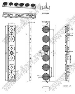 ILENS26-S14-2055-H-96M1 линза для светодиода; 112,00*17,00*8,85мм; 20*55°; PMMA