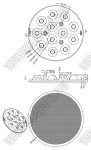 ILENS232-S50-24-12H1-NH линза для светодиода; D50*7мм; 24°; PMMA