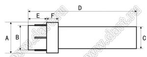 BLYLL3-18 1,4; A=3,7мм; B=2,8мм; C=3мм; D=18мм; E=2мм; поликарбонат; прозрачный