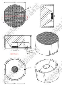 ILENS724-S23-B15-NH линза для светодиода; D23,2*13,92мм; 15°; PC