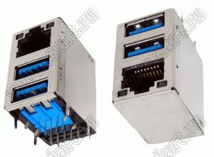 Разъемы RJ45/USB комбинированные