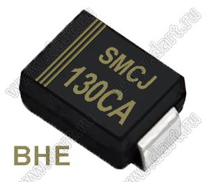 SMCJ130CA (SMC/DO-214AB) диод защитный SMD биполярный; Vrwm=130В; Ipp=14,4А; 3000Вт
