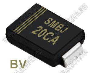 SMBJ20CA (SMB/DO-214AA) диод защитный SMD биполярный