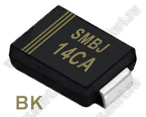 SMBJ14CA (SMB/DO-214AA) диод защитный SMD биполярный