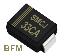 SMCJ33CA (SMC/DO-214AB) диод защитный SMD биполярный; Vrwm=33,00В; Ipp=28,1А; 1500Вт