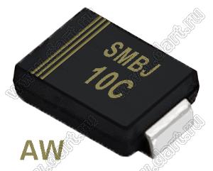 SMBJ10C (SMB/DO-214AA) диод защитный SMD биполярный