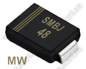 SMBJ48 (SMB/DO-214AA) диод защитный SMD однополярный