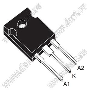STPS30150CW (TO-247) диоды Шотки; VRRM=150В; IFM=30А; VFM=0,92В; Tраб. -40…+175°C; маркировка STPS30150CW