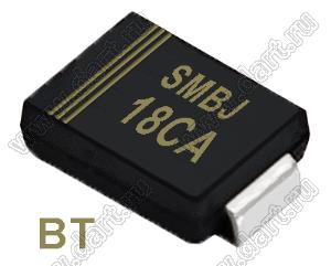 SMBJ18CA (SMB/DO-214AA) диод защитный SMD биполярный