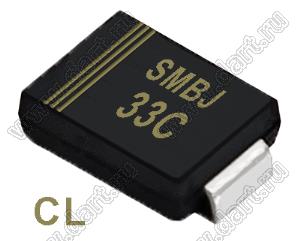 SMBJ33C (SMB/DO-214AA) диод защитный SMD биполярный