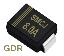 SMCJ8.0A (SMC/DO-214AB) диод защитный SMD однополярный; Vrwm=8,00В; Ipp=110,3А; 1500Вт