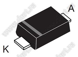 STTH1R02ZFY (SOD123Flat) диод сверхбыстродействующий автомобильный; V RRM=200В; IO@T=1А; Tраб. -40…+175°C
