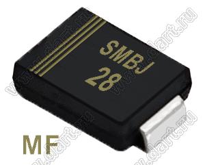 SMBJ28 (SMB/DO-214AA) диод защитный SMD однополярный