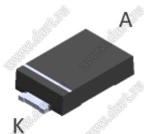 STTH110UFY (SMBFlat) диод сверхбыстродействующий автомобильный; V RRM=1000В; IO@T=1А; Tраб. -40…+175°C