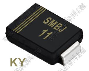 SMBJ11 (SMB/DO-214AA) диод защитный SMD однополярный