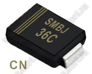 SMBJ36C (SMB/DO-214AA) диод защитный SMD биполярный