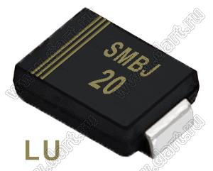 SMBJ20 (SMB/DO-214AA) диод защитный SMD однополярный