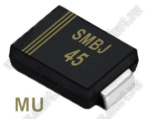 SMBJ45 (SMB/DO-214AA) диод защитный SMD однополярный
