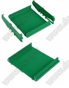 UM108-060 профилированный корпус на стандартный электрический DIN-рельс; L=60мм; пластик; зеленый