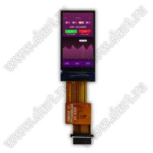 KD0096SHFSD006-02 дисплей IPS с разрешением 0,96 дюйма 80x160 драйвер IC ST7735S 4-проводной SPI TFT LCD модуль высокой яркости; 0,96дюйм; Количество цветов 262K; габариты 13,50x27,95x1,50мм