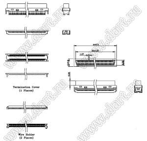 B03-0262110-61 розетка SCSI IDC на шлейф; 26-конт.