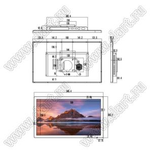 KD270WSFLA005-CTP-Monitor монитор TFT 27-дюймовый полноцветный с разрешением 1920x1080 пикселей 16,7 М поддерживает порты интерфейса HDMI для подключения к дисплеюа Android; 27 inchдюйм; Количество цветов 16,7M; габариты 645,40x383,20x62,50мм